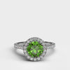 varitsa-jewellers - Single Halo 1.95ct Round Cut Emerald Engagement Ring - 06GG60E